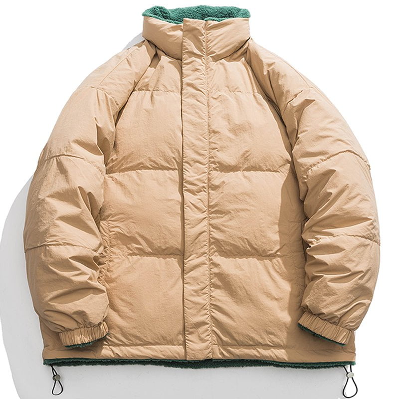 Reversible Sherpa Winter Coat Patchwork Streetwear Brand Techwear Combat Tactical YUGEN THEORY