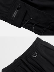 Rope Pocket Drawstring Skinny Cargo Pants Streetwear Brand Techwear Combat Tactical YUGEN THEORY