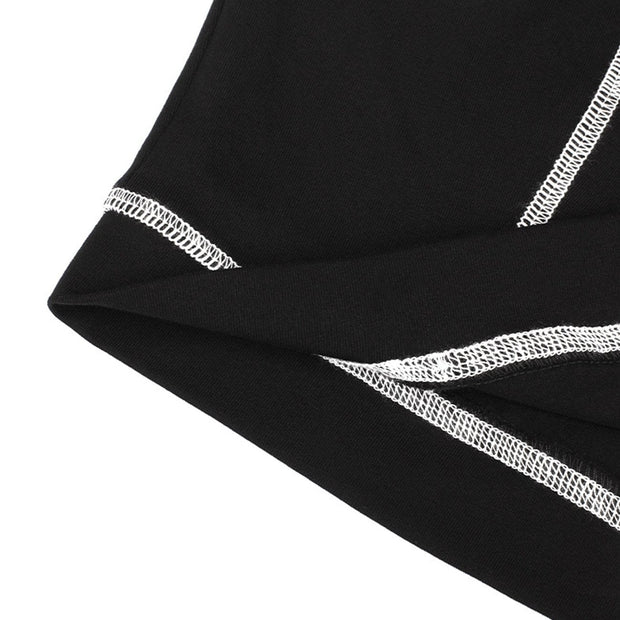 Sexy Cropped Navel Long Sleeve Shoulder T-Shirt Streetwear Brand Techwear Combat Tactical YUGEN THEORY