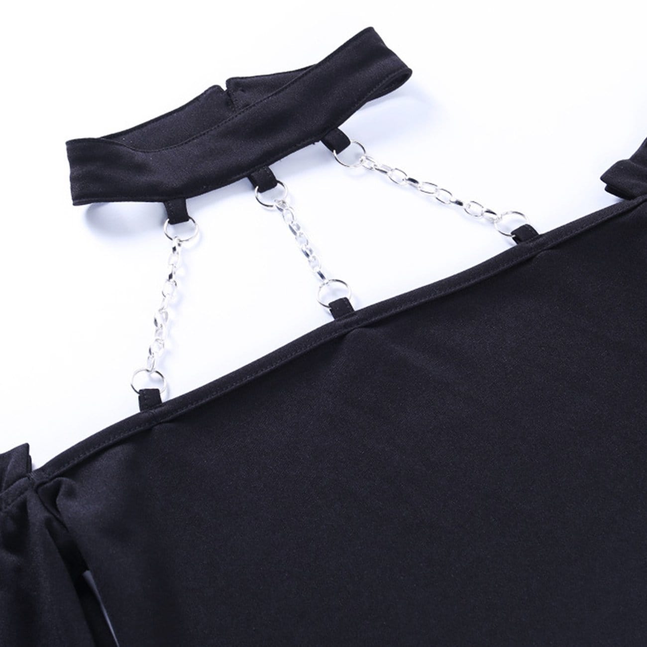 Sexy One-shoulder Fashion Chain Halterneck Short Top Streetwear Brand Techwear Combat Tactical YUGEN THEORY