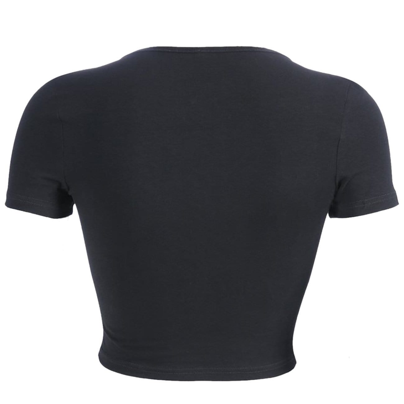 Slim Belt Shoulder Buckle Hollow Short Sleeve T-shirt Streetwear Brand Techwear Combat Tactical YUGEN THEORY