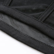 Slim Patchwork Black Mesh Crop Short Sleeve T-shirt Streetwear Brand Techwear Combat Tactical YUGEN THEORY