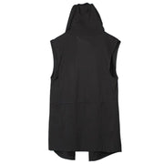 Solid Color Hooded Drawstring Waist Vest Streetwear Brand Techwear Combat Tactical YUGEN THEORY
