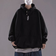 Solid Color Label Embroidery Oversized Hoodie Streetwear Brand Techwear Combat Tactical YUGEN THEORY