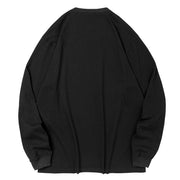 Solid Color Label Embroidery Sweatshirt Streetwear Brand Techwear Combat Tactical YUGEN THEORY
