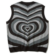 Spiral Love Knit Sweater Vest Streetwear Brand Techwear Combat Tactical YUGEN THEORY