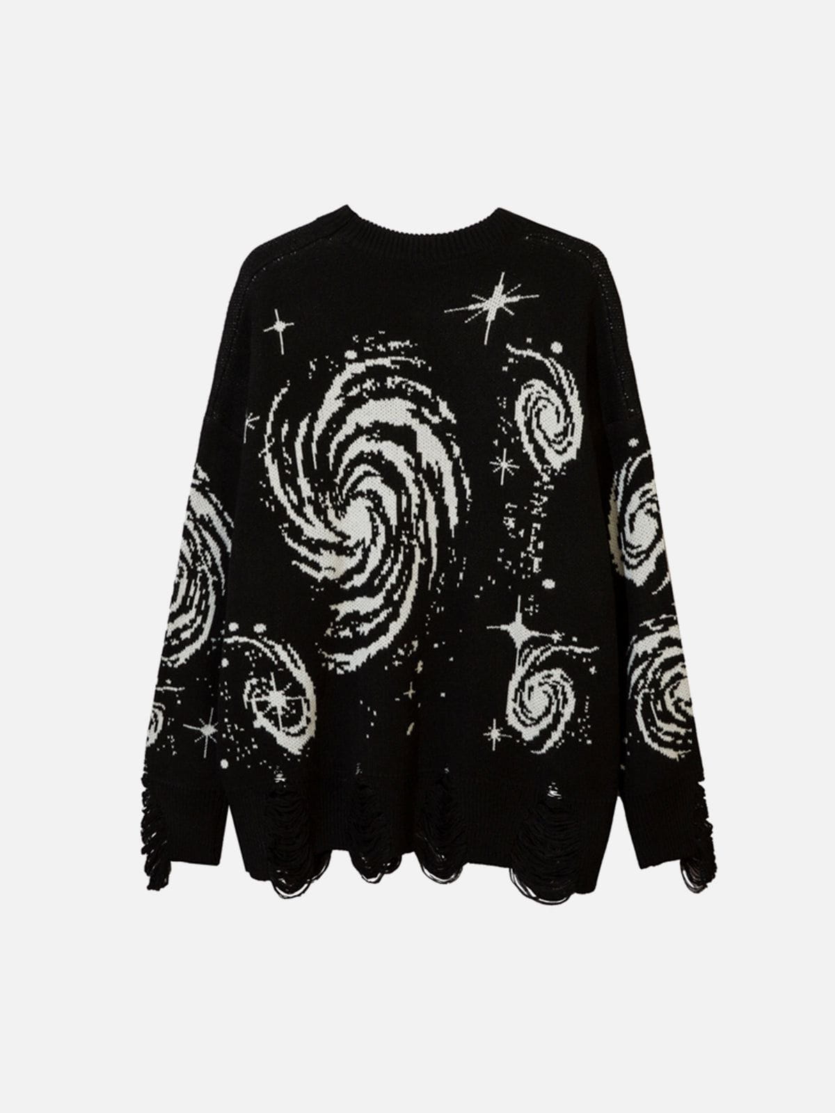 Starry Night Jacquard Knit Sweater Streetwear Brand Techwear Combat Tactical YUGEN THEORY