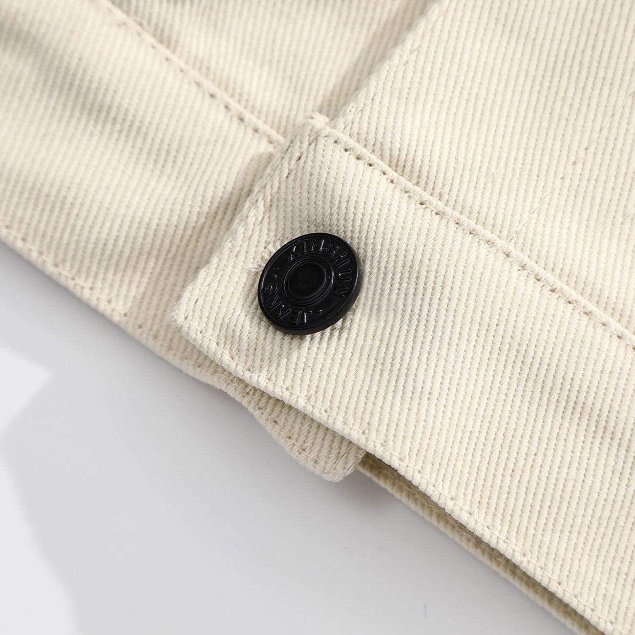 Stitching Design Corduroy Jacket Streetwear Brand Techwear Combat Tactical YUGEN THEORY