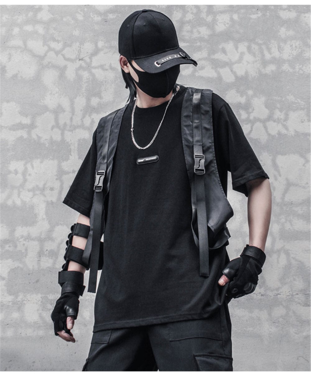 Strapped Layer Darkwear T-Shirt Streetwear Brand Techwear Combat Tactical YUGEN THEORY