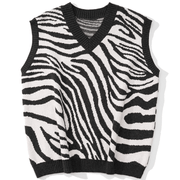 Stylish Sweater Vest Zebra Texture Streetwear Brand Techwear Combat Tactical YUGEN THEORY