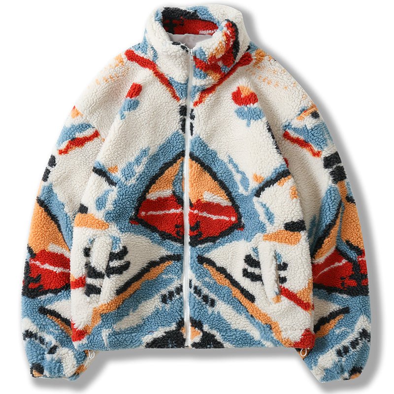 Stylish Winter Coat Abstract Patterns Streetwear Brand Techwear Combat Tactical YUGEN THEORY