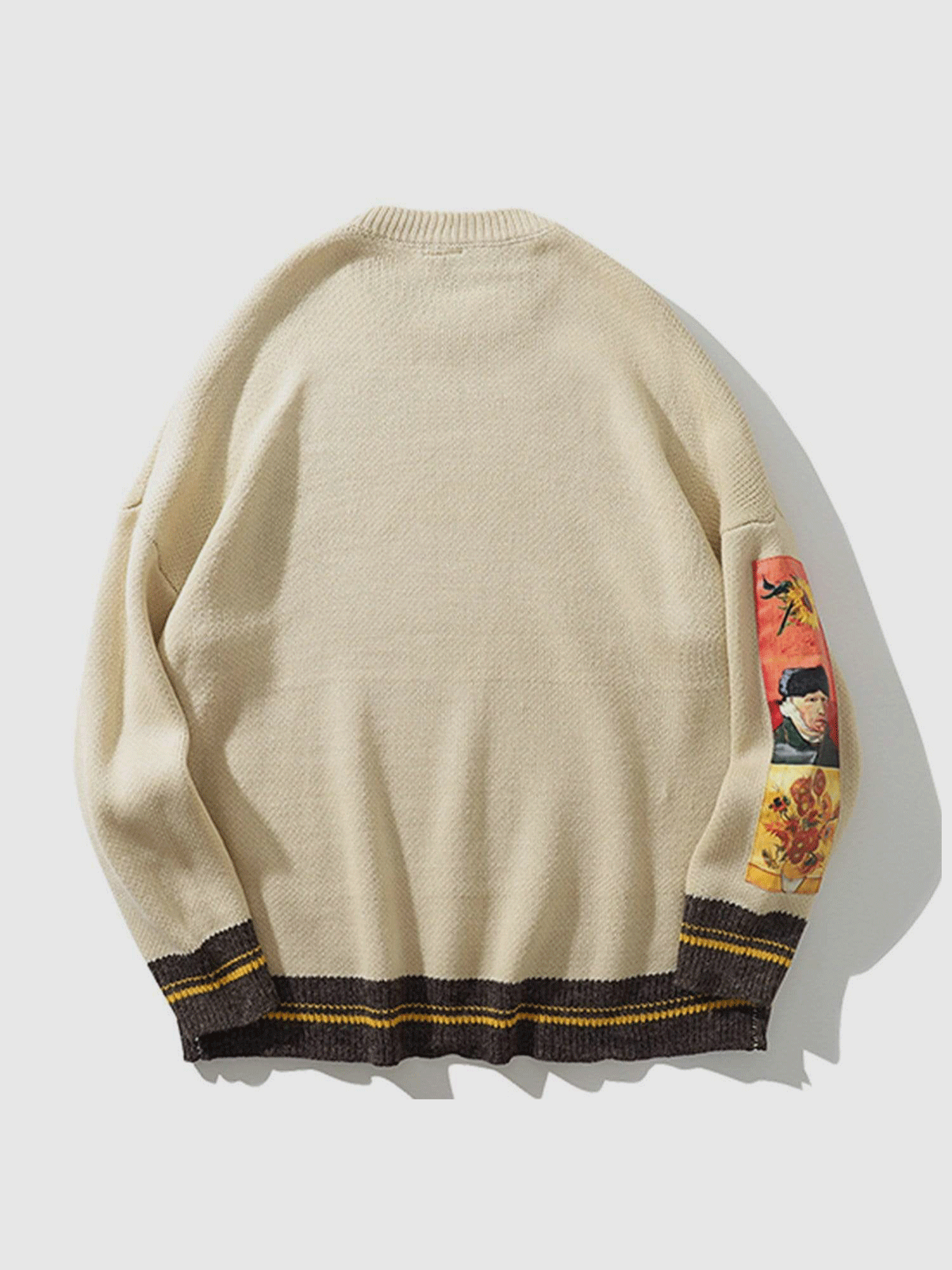Sunflowers & Self-portrait of Van Gogh Sweater Streetwear Brand Techwear Combat Tactical YUGEN THEORY