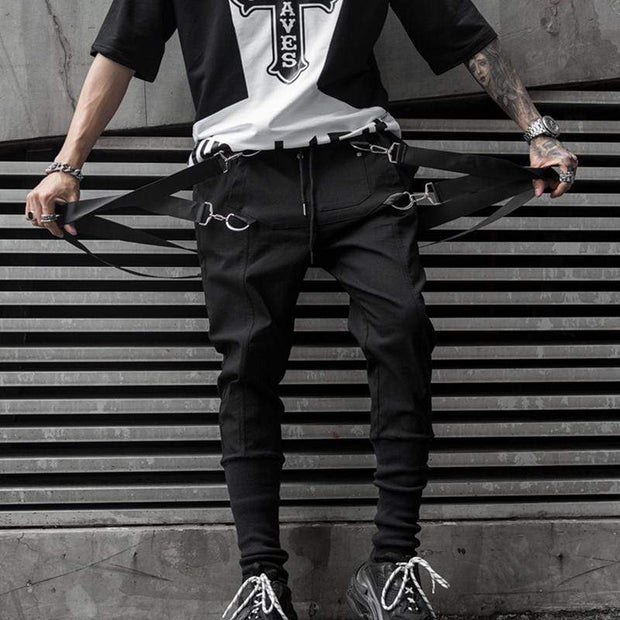 Suspender Strapped Joggers Streetwear Brand Techwear Combat Tactical YUGEN THEORY