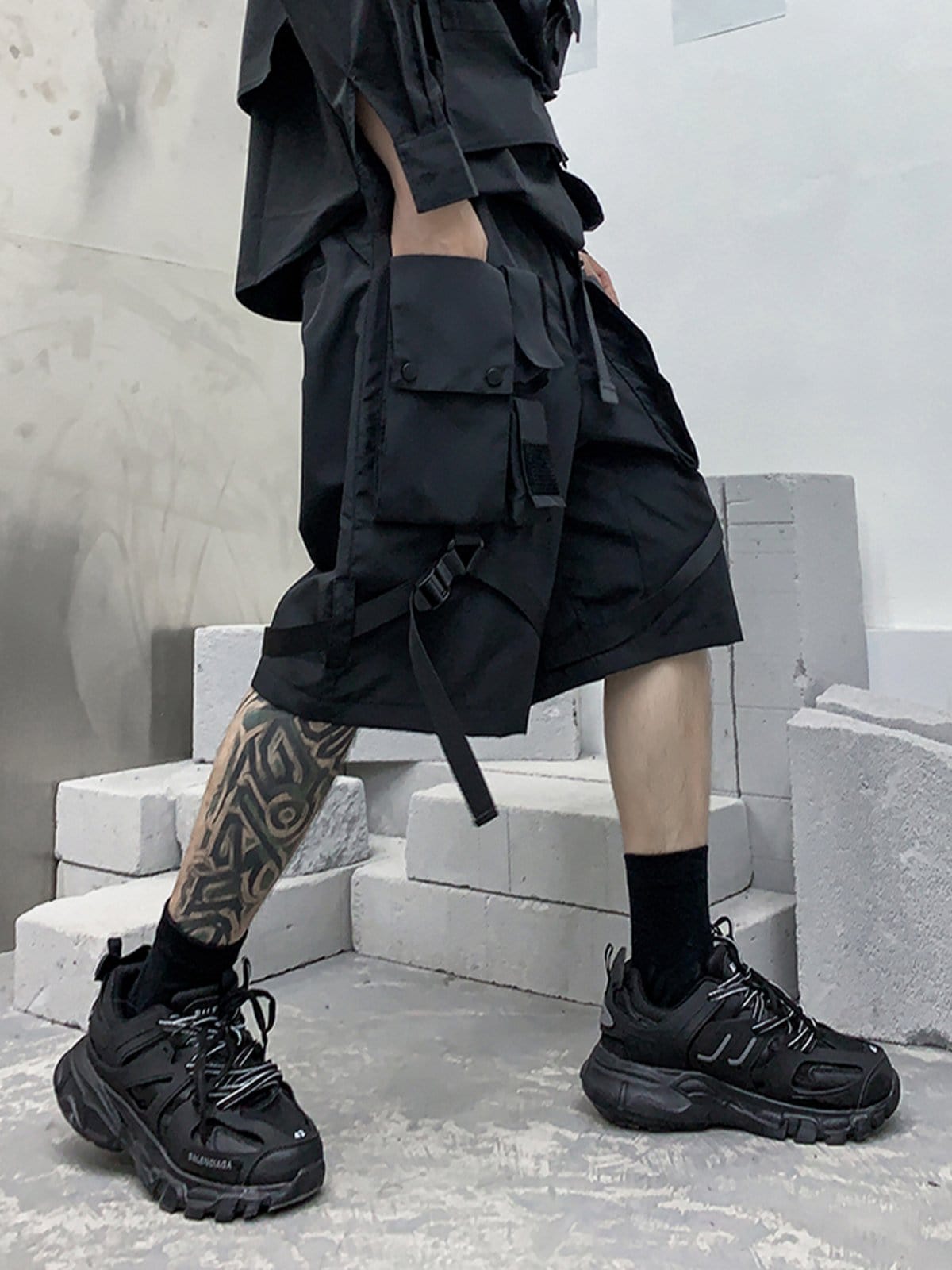 Tactical Function Cargo Shorts Streetwear Brand Techwear Combat Tactical YUGEN THEORY