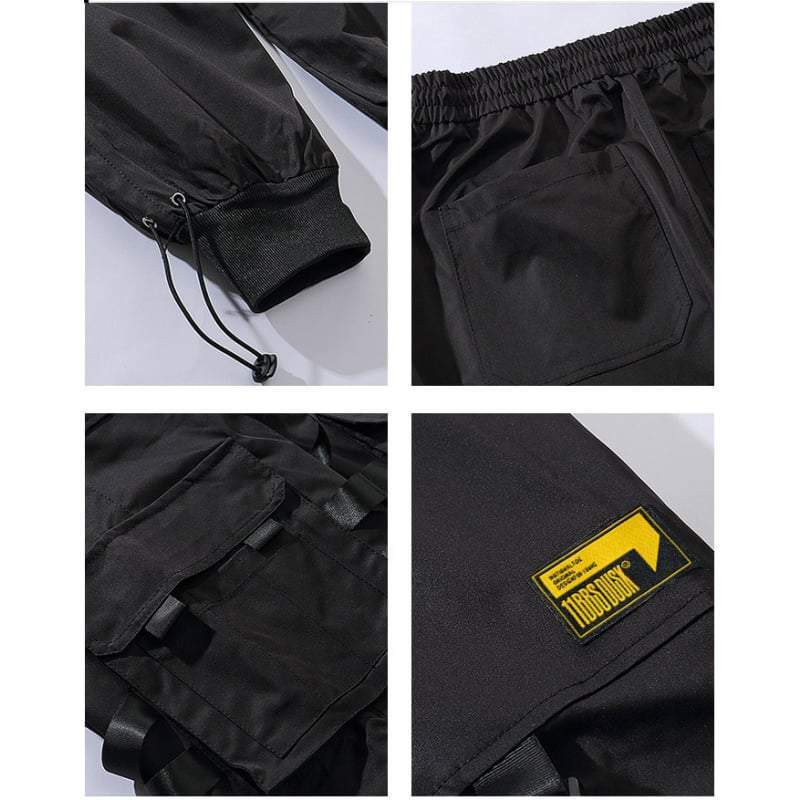 Techwear Black Pants Streetwear Brand Techwear Combat Tactical YUGEN THEORY