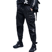 Techwear Bright Line Velcro Thick Fleece Cargo Pants Streetwear Brand Techwear Combat Tactical YUGEN THEORY