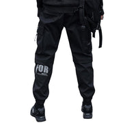 Techwear Drawstring Pocket Print Thick Fleece Cargo Pants Streetwear Brand Techwear Combat Tactical YUGEN THEORY