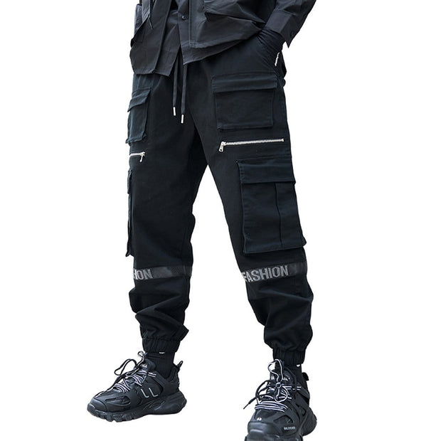 Techwear Multi Pockets Print Cargo Pants Streetwear Brand Techwear Combat Tactical YUGEN THEORY