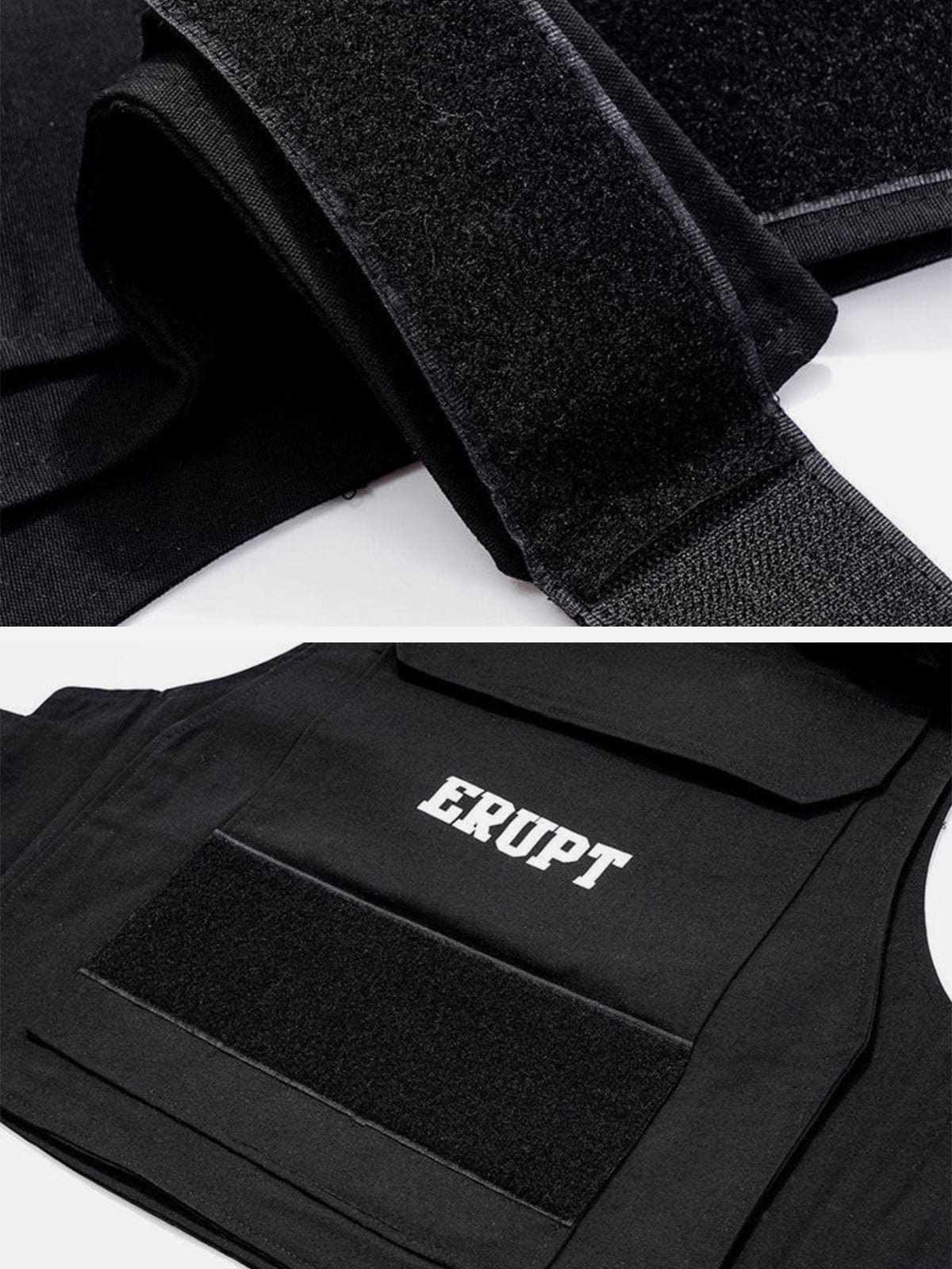 Techwear Velcro Print Pockets Vest Streetwear Brand Techwear Combat Tactical YUGEN THEORY