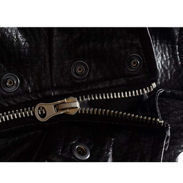 Techwear Wraith Leather Jacket Streetwear Brand Techwear Combat Tactical YUGEN THEORY