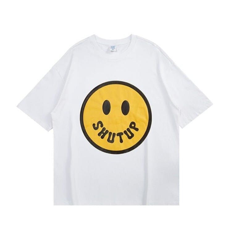 Thermochromic Shut Up Smiley Face T-Shirt Streetwear Brand Techwear Combat Tactical YUGEN THEORY