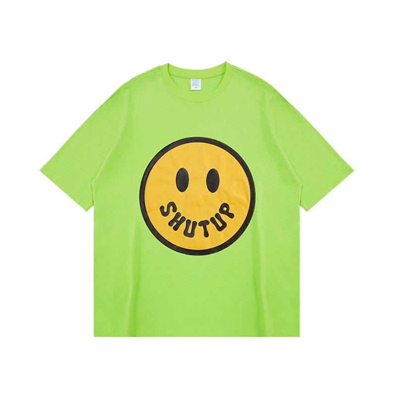 Thermochromic Shut Up Smiley Face T-Shirt Streetwear Brand Techwear Combat Tactical YUGEN THEORY