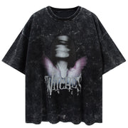 Tie Dye Abstract Character Washed Tee Streetwear Brand Techwear Combat Tactical YUGEN THEORY
