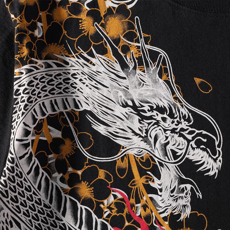 Tiger & Dragon II Embroidery T-Shirt Streetwear Brand Techwear Combat Tactical YUGEN THEORY