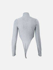 Turtleneck Zipper Solid Color Shiny Bodysuit Streetwear Brand Techwear Combat Tactical YUGEN THEORY