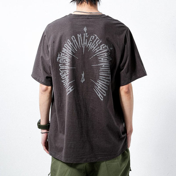 UNME Gothic Print T-Shirt Streetwear Brand Techwear Combat Tactical YUGEN THEORY