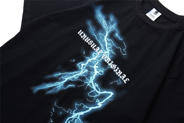 Unusual Original Lightning T-Shirt Streetwear Brand Techwear Combat Tactical YUGEN THEORY