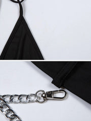 V-Ncek Halter Strap Chain Vest Streetwear Brand Techwear Combat Tactical YUGEN THEORY