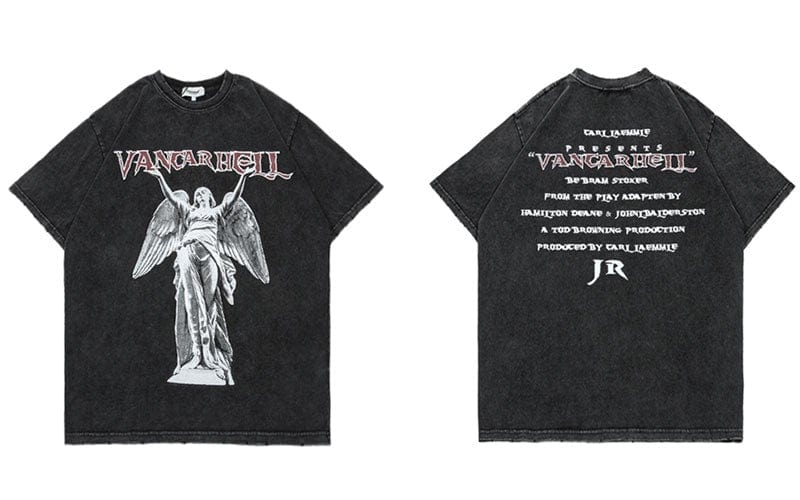VANCARHELL Gothic Angel T-Shirt Streetwear Brand Techwear Combat Tactical YUGEN THEORY