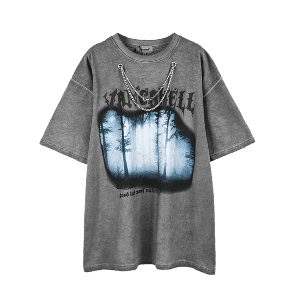 VANCARHELL Gothic Chain T-Shirt Streetwear Brand Techwear Combat Tactical YUGEN THEORY