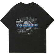 Vintage Cosmic Planet Cotton Washed Graphic Tee Streetwear Brand Techwear Combat Tactical YUGEN THEORY