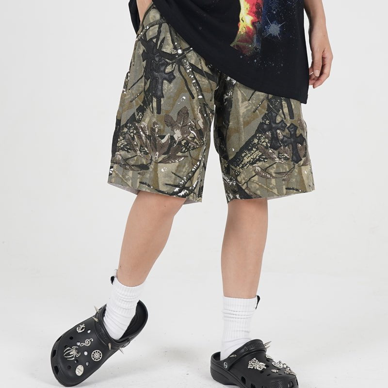 Vintage Denim Shorts Cross Streetwear Brand Techwear Combat Tactical YUGEN THEORY