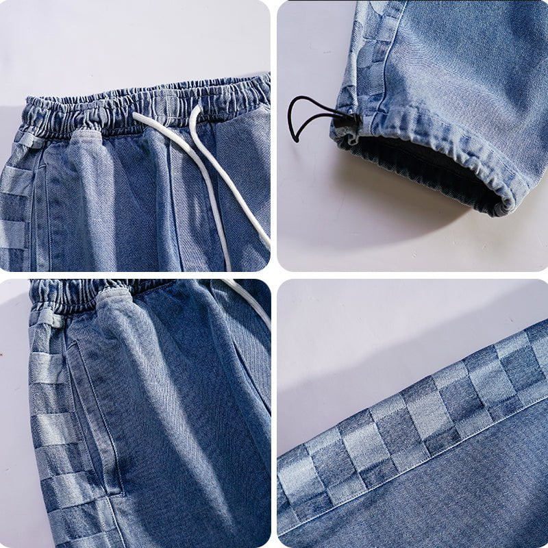 Vintage Jeans Pants Checkerboard Streetwear Brand Techwear Combat Tactical YUGEN THEORY