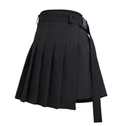 Vintage Plaid Irregular Pleated Skirts Streetwear Brand Techwear Combat Tactical YUGEN THEORY