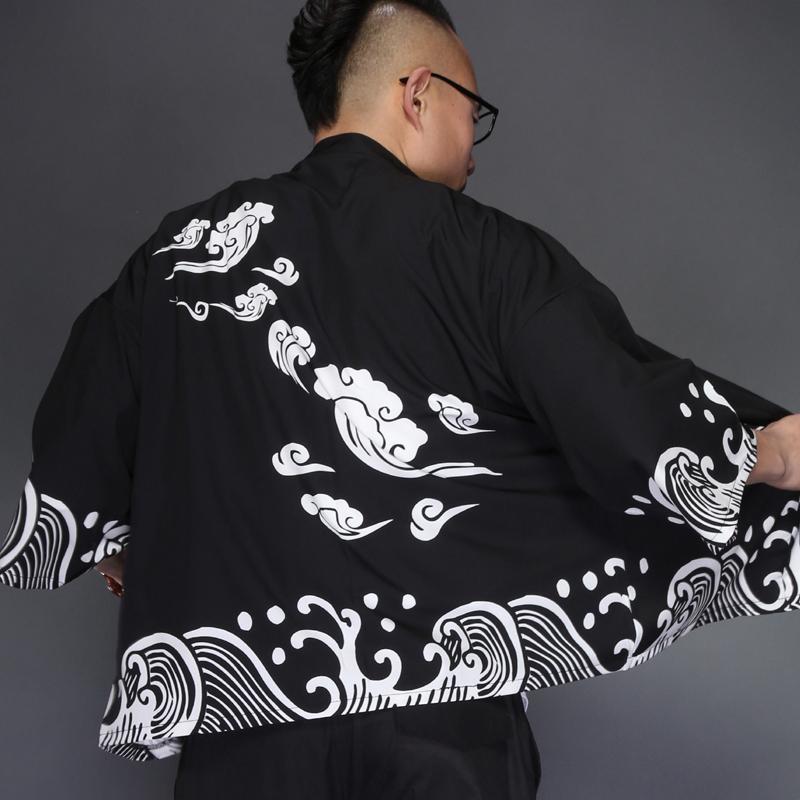 Waves Kimono Cardigan Shirt Streetwear Brand Techwear Combat Tactical YUGEN THEORY