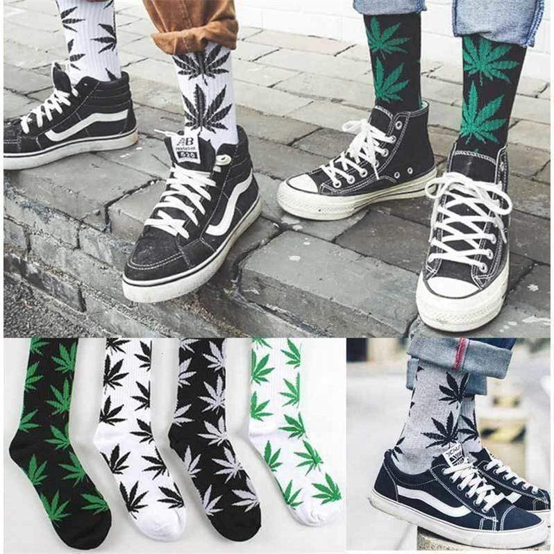 Weed Leaf Socks Streetwear Brand Techwear Combat Tactical YUGEN THEORY