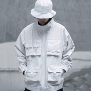 White Techwear Jacket Streetwear Brand Techwear Combat Tactical YUGEN THEORY