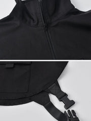Zipper Buckle Cargo Vest Streetwear Brand Techwear Combat Tactical YUGEN THEORY