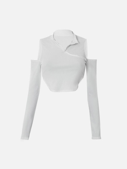 Zipper Long Sleeve T Shirt Streetwear Brand Techwear Combat Tactical YUGEN THEORY